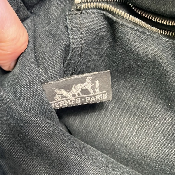 Hermès Large & mini Fourre Tout Tote in Black & Grey - Picture 12 of 14